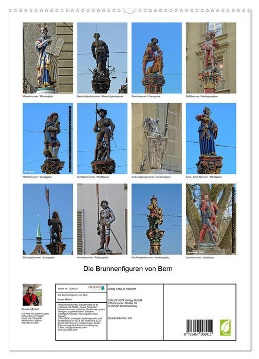 Die Brunnenfiguren von Bern (CALVENDO Premium Wandkalender 2025)