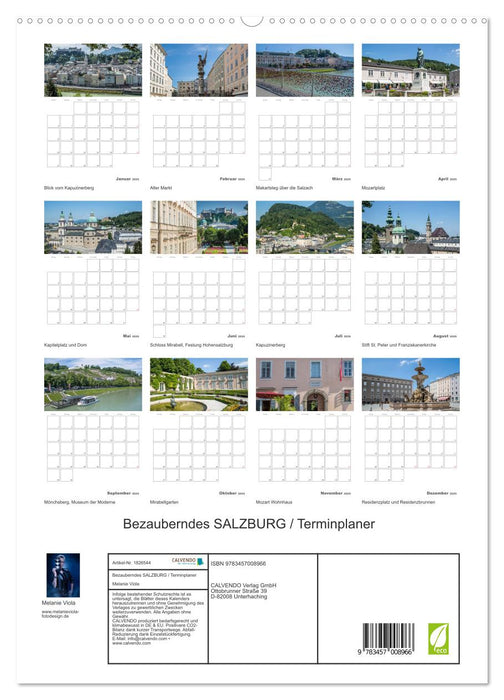 Bezauberndes SALZBURG / Terminplaner (CALVENDO Premium Wandkalender 2025)