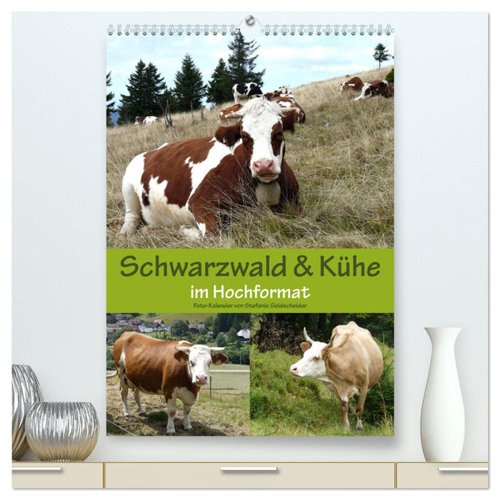 Schwarzwald und Kühe im Hochformat (CALVENDO Premium Wandkalender 2025)