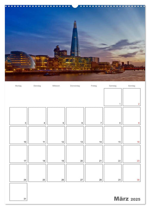 Ein Besuch in London / Terminplaner (CALVENDO Premium Wandkalender 2025)