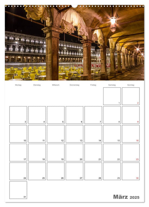 Stilles Venedig / Terminplaner (CALVENDO Premium Wandkalender 2025)