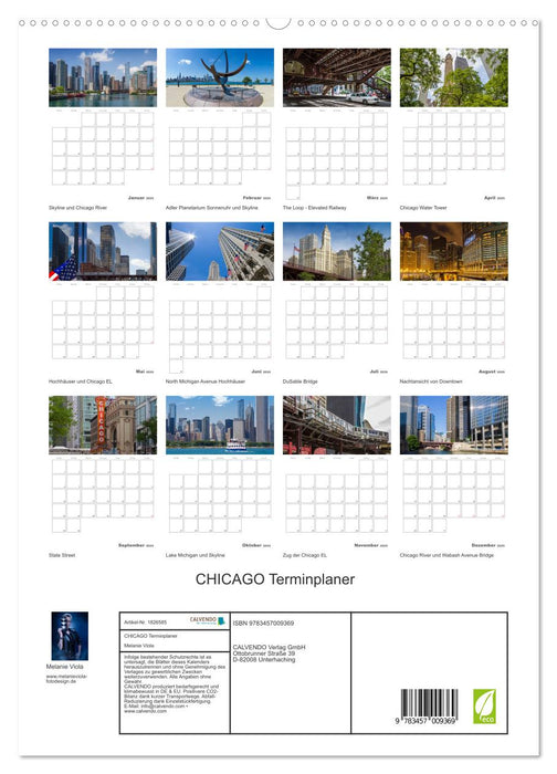 CHICAGO Terminplaner (CALVENDO Premium Wandkalender 2025)