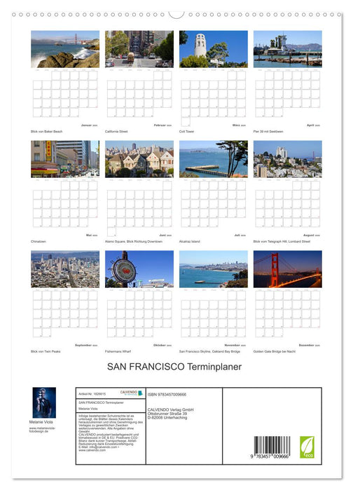 SAN FRANCISCO Terminplaner (CALVENDO Premium Wandkalender 2025)