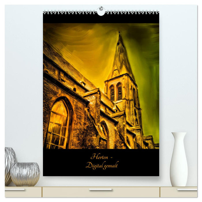 Herten - Digital gemalt (CALVENDO Premium Wandkalender 2025)