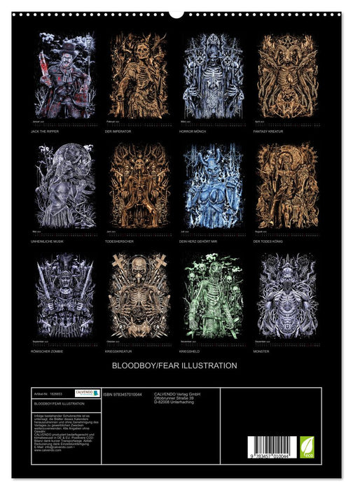 BLOODBOY/FEAR ILLUSTRATION (CALVENDO Premium Wandkalender 2025)