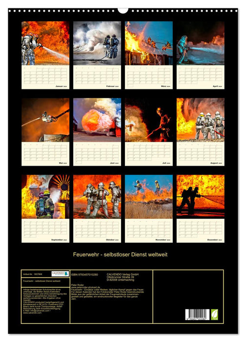 Feuerwehr - selbstloser Dienst weltweit (CALVENDO Wandkalender 2025)