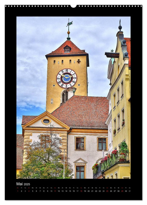 Gassen und Türme in Regensburg (CALVENDO Premium Wandkalender 2025)