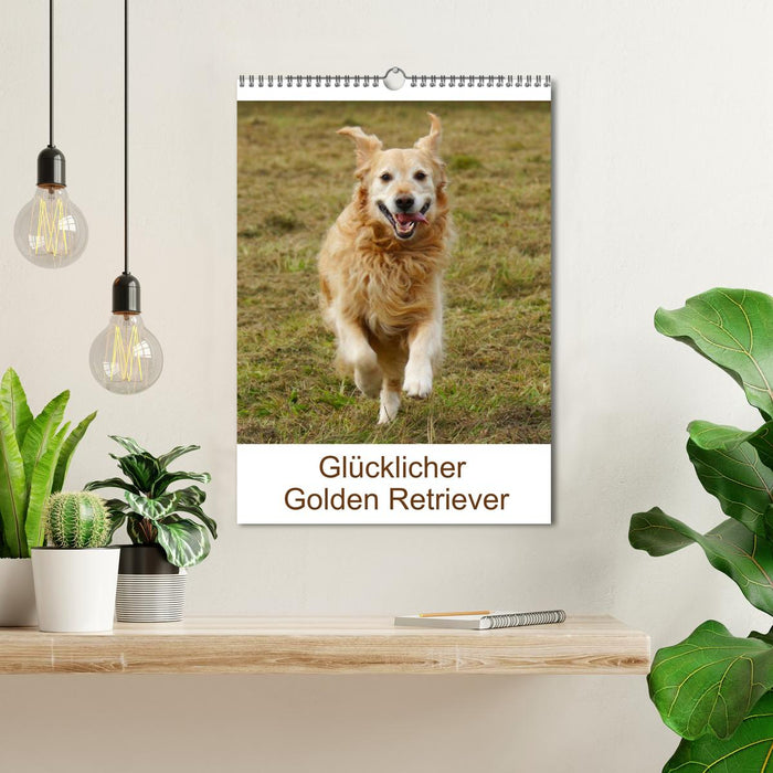 Glücklicher Golden Retriever (CALVENDO Wandkalender 2025)