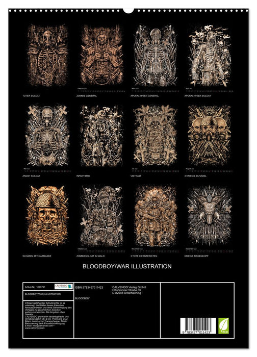 BLOODBOY/WAR ILLUSTRATION (CALVENDO Premium Wandkalender 2025)