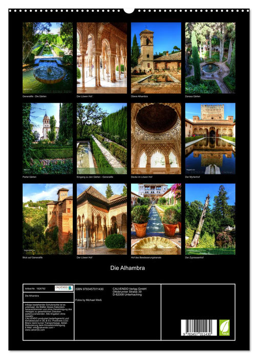 Die Alhambra (CALVENDO Premium Wandkalender 2025)