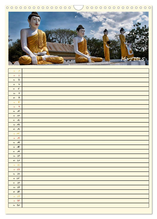 Buddhas Familienplaner (CALVENDO Wandkalender 2025)