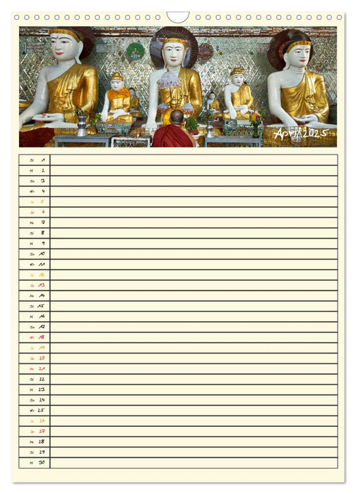 Buddhas Familienplaner (CALVENDO Wandkalender 2025)