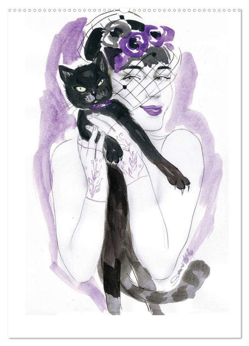 Burlesque Love Cats Katzen (CALVENDO Wandkalender 2025)