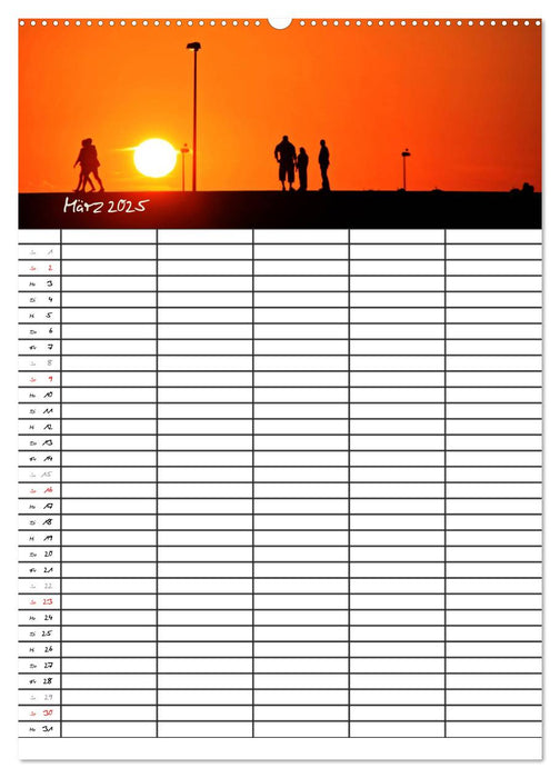 Horizonte. Ein magischer Augenblick – Familienplaner (CALVENDO Premium Wandkalender 2025)