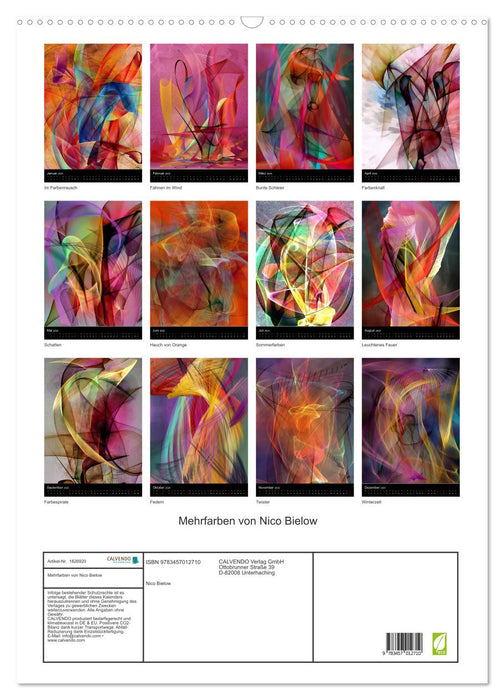 Mehrfarben von Nico Bielow (CALVENDO Wandkalender 2025)