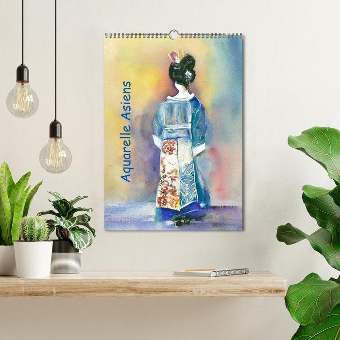 Aquarelle Asiens (CALVENDO Wandkalender 2025)