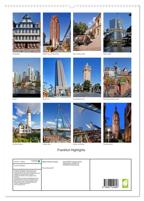 Frankfurt Highlights (CALVENDO Premium Wandkalender 2025)