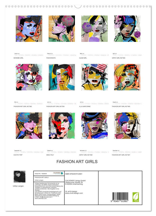 FASHION ART GIRLS (CALVENDO Premium Wandkalender 2025)