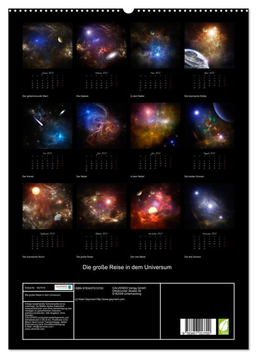 Die große Reise in dem Universum (CALVENDO Premium Wandkalender 2025)