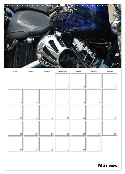 Harley Davidson Familienplaner (CALVENDO Wandkalender 2025)