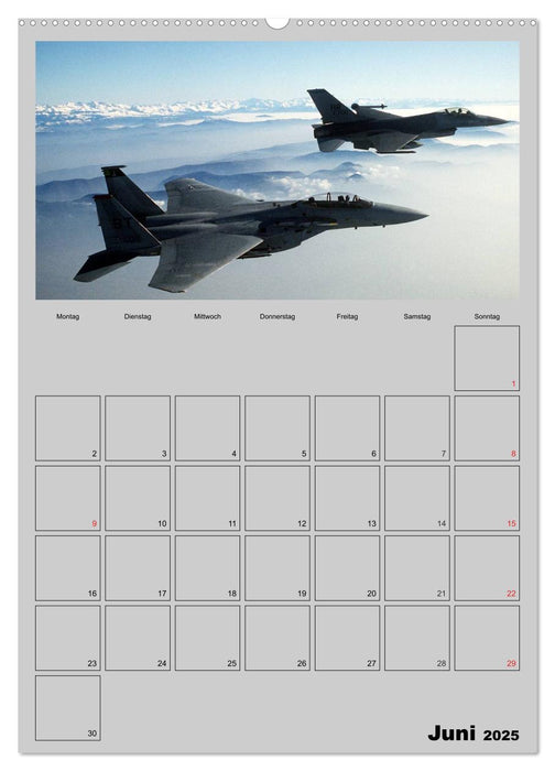Militär. U.S. Kampfflugzeuge (CALVENDO Premium Wandkalender 2025)