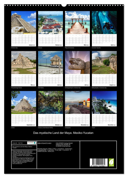 Das mystische Land der Maya. Mexiko-Yucatan (CALVENDO Premium Wandkalender 2025)