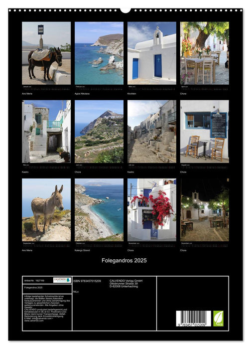 Folegandros 2025 (CALVENDO Premium Wandkalender 2025)