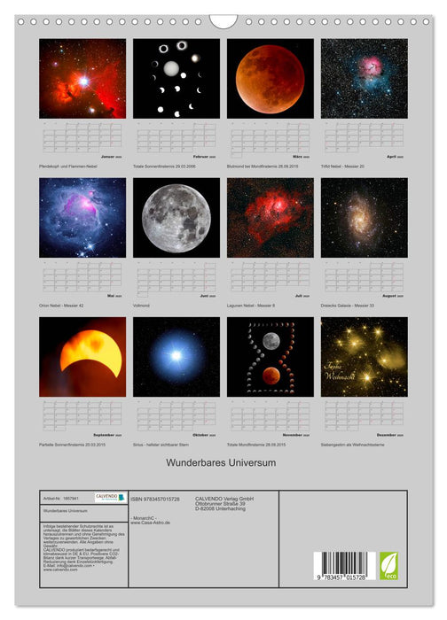 Wunderbares Universum (CALVENDO Wandkalender 2025)