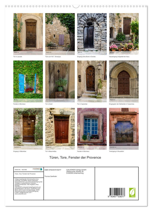 Türen, Tore, Fenster der Provence (CALVENDO Premium Wandkalender 2025)