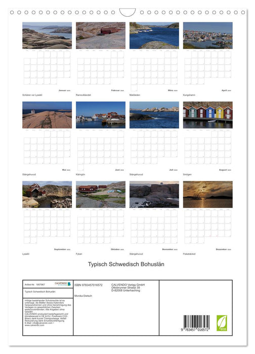 Typisch Schwedisch Bohuslän (CALVENDO Wandkalender 2025)