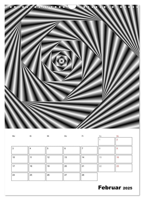 Monochrome Strukturen digitaler Kunst (CALVENDO Wandkalender 2025)