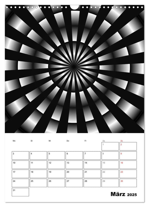 Monochrome Strukturen digitaler Kunst (CALVENDO Wandkalender 2025)