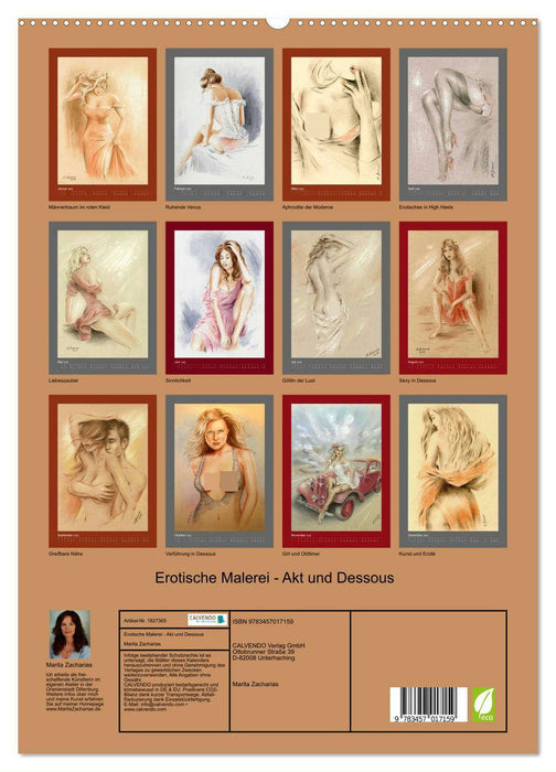 Erotische Malerei - Akt und Dessous (CALVENDO Premium Wandkalender 2025)