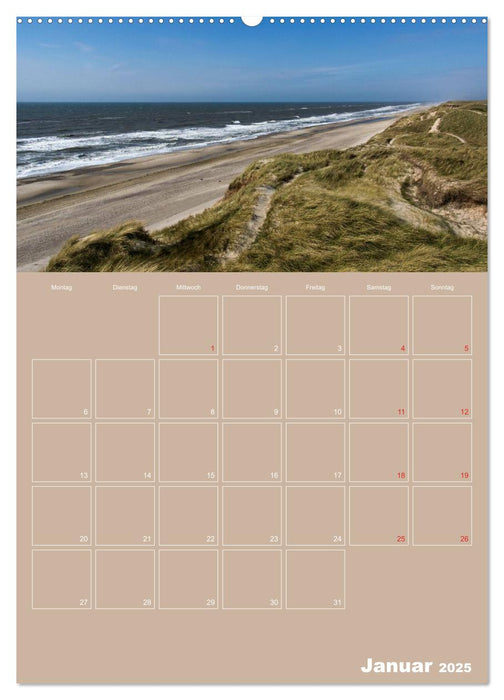 Sanddünen und Meer in Dänemark (CALVENDO Premium Wandkalender 2025)