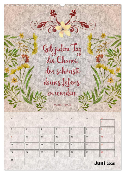 Lebensweisheiten zum Reflektieren (CALVENDO Wandkalender 2025)