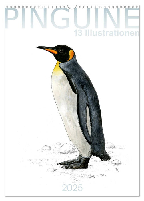 Pinguine - 13 Illustrationen (CALVENDO Wandkalender 2025)