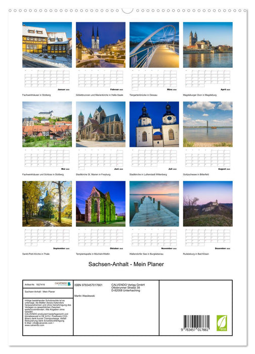 Sachsen-Anhalt - Mein Planer (CALVENDO Premium Wandkalender 2025)