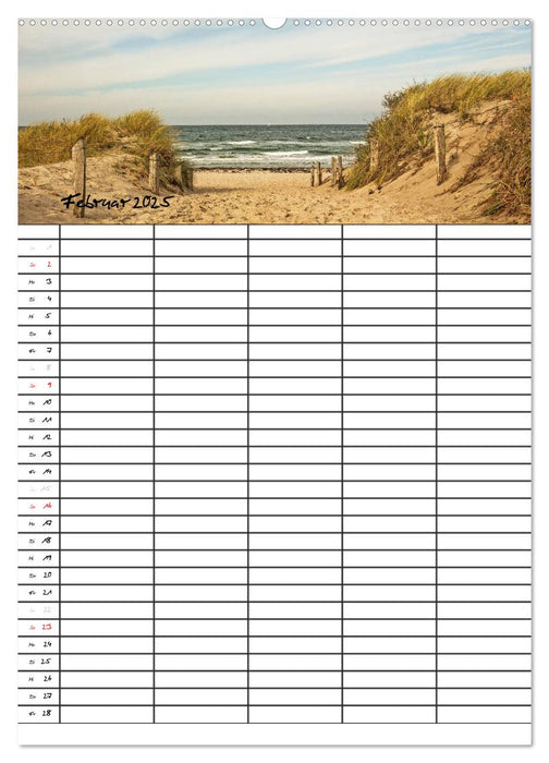 Urlaubsparadies Fischland Darß - Familienplaner (CALVENDO Premium Wandkalender 2025)