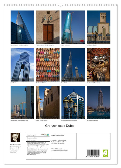 Grenzenloses Dubai (CALVENDO Premium Wandkalender 2025)