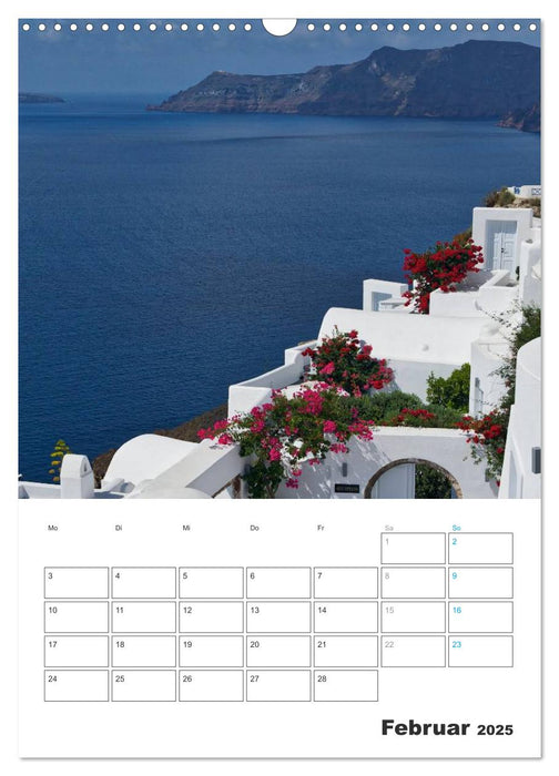 Santorin - Trauminsel Griechenlands (CALVENDO Wandkalender 2025)