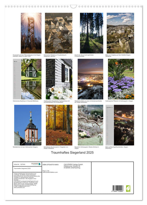 Traumhaftes Siegerland 2025 (CALVENDO Wandkalender 2025)