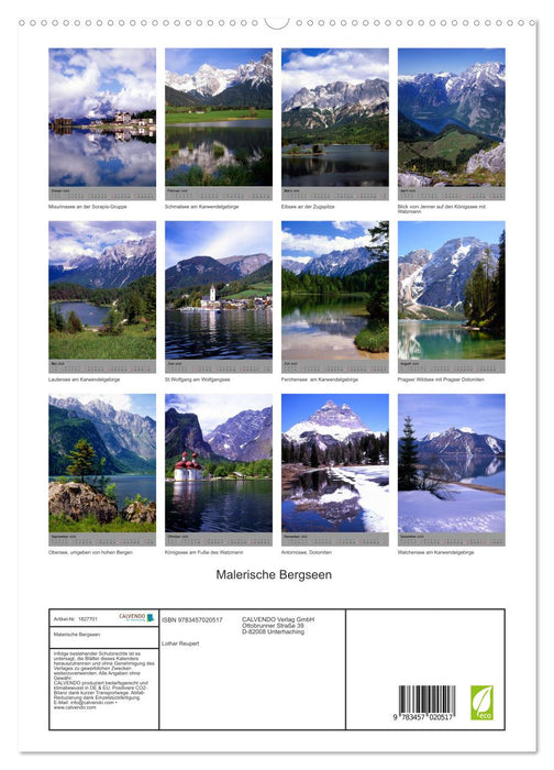 Malerische Bergseen (CALVENDO Premium Wandkalender 2025)