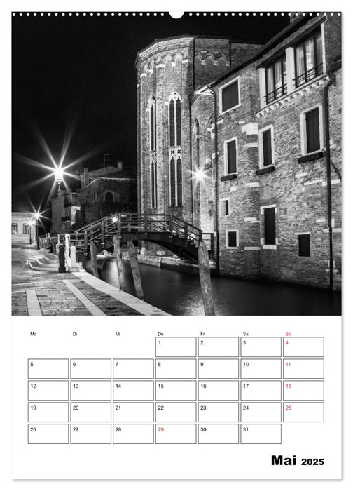 MONOCHROMES VENEDIG Klassische Momente (CALVENDO Wandkalender 2025)