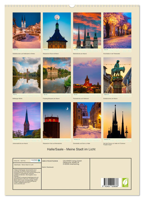 Halle/Saale - Meine Stadt im Licht (CALVENDO Premium Wandkalender 2025)