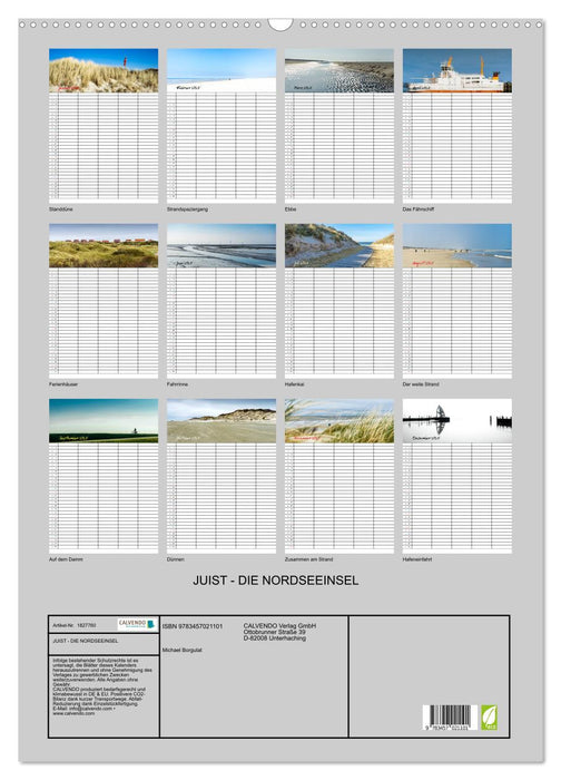 JUIST - DIE NORDSEEINSEL (CALVENDO Wandkalender 2025)