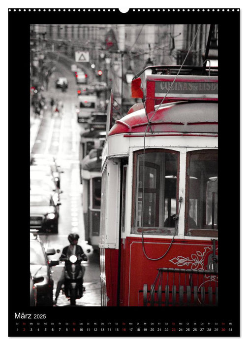 Lissabon Straßen im Licht (CALVENDO Premium Wandkalender 2025)