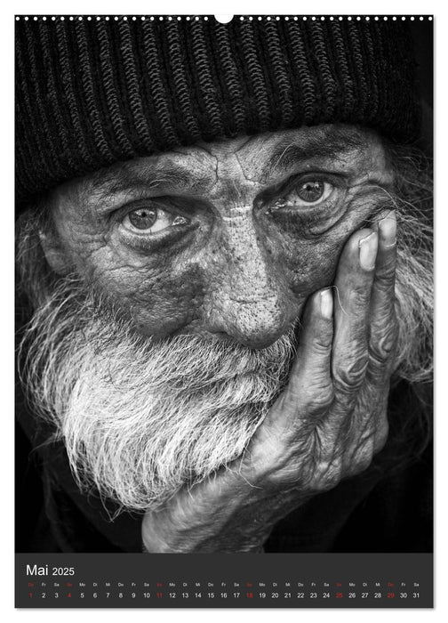 Obdachlos. Die Gesichter der Armut (CALVENDO Wandkalender 2025)