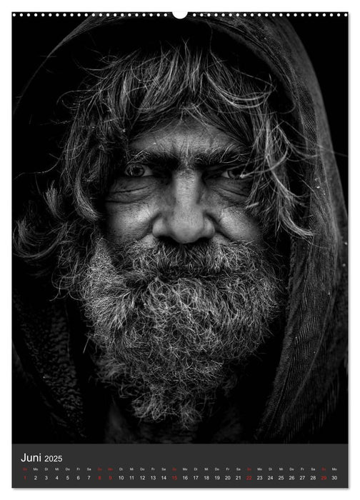 Obdachlos. Die Gesichter der Armut (CALVENDO Wandkalender 2025)