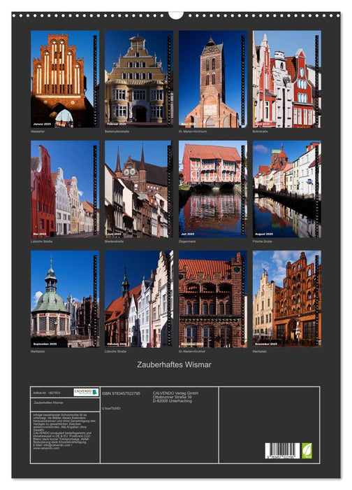 Zauberhaftes Wismar (CALVENDO Wandkalender 2025)