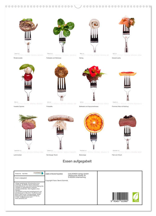 Essen aufgegabelt (CALVENDO Premium Wandkalender 2025)